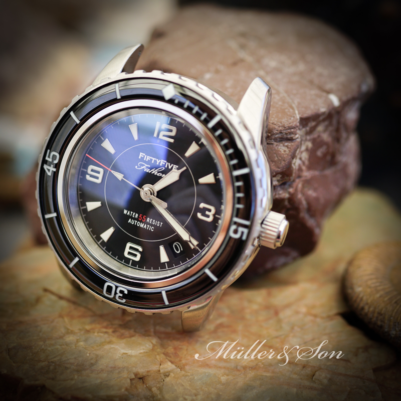 FFF" made from Seiko SNZH Fifty Five Fathoms + Jubilee Bracelet